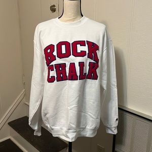 Vintage Rock Chalk KU Champion Sweatshirt - L